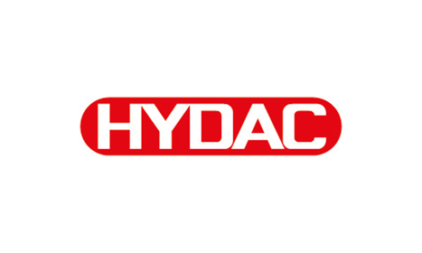 Das rote HYDAC Logo auf weißem Hintergrund.