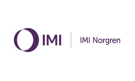 Das Bild zeigt das Logo von IMI Norgren mit einem stilisierten Kreis neben dem Schriftzug.