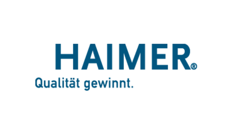 Das Logo von Haimer mit dem Slogan "Qualität gewinnt".