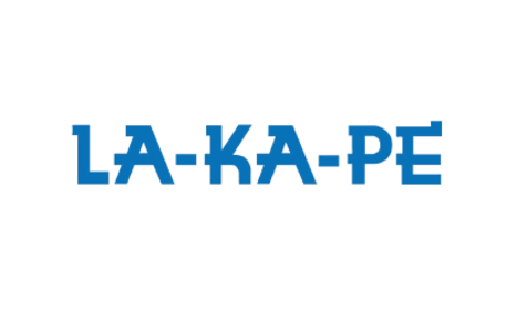 Blaues Logo mit der Aufschrift "LA-KA-PE" vor weißem Hintergrund.